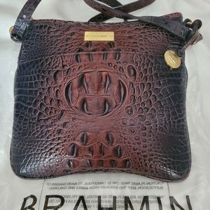 Brahmin brown textured handbag New